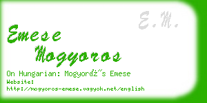 emese mogyoros business card